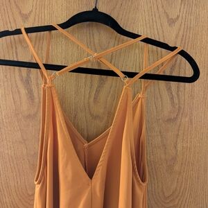 HAODUOYI Burnt Orange Jumpsuit